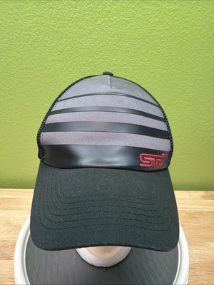 #ad #ad SUBARU WRX STI Black amp; Gray Fitted Hat Cap Mesh Back One Size Fits All NWOT $19.95