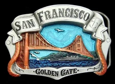 RG20191 *NOS* VINTAGE 1980 **SAN FRANCISCO - GOLDEN GATE** SOUVENIR BELT BUCKLE