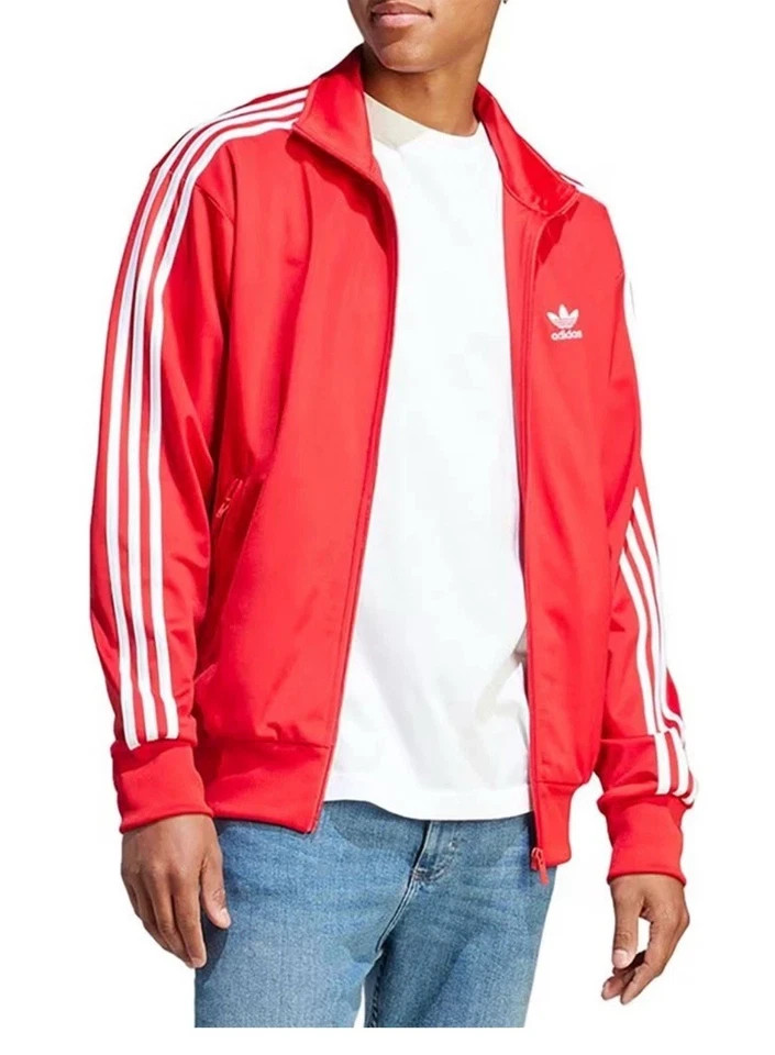 MENS ADIDAS ORIGINALS RED FIREBIRD TREFOIL TRACK JACKET SIZE 2XL