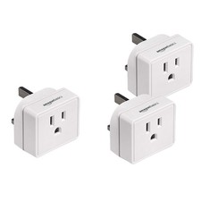 3x Amazon Basics Travel Plug Adapter Type A t...