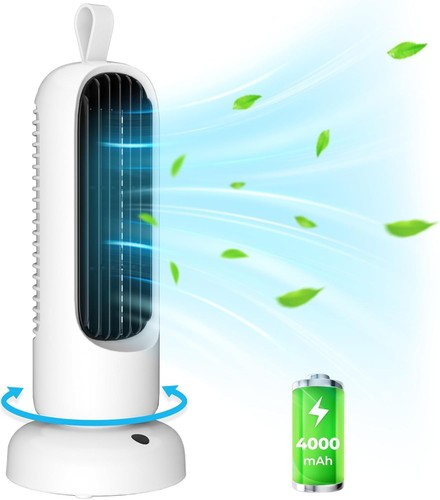 12'' Tower Fan Desk Fan with 3 Speeds and 70 Oscillation Portable and Compact