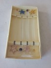 Vintage Glass Cocktail Swivel Sticks with Starfish ? Design x4