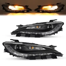 Pair Headlights Assembly For CHRYSLER 200 2015-2017 Halogen Headlamps LH&RH