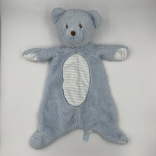 Douglas Baby Blue Bear Security Blanket Lovey Lovie Embroidered Eyes