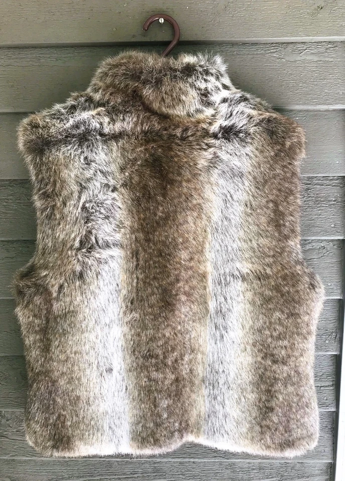 Chaleco con cremallera de piel sintética Blassport reversible ~ pesado, cálido ~ talla M para mujer Foto 4 de 4