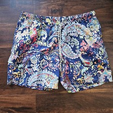 Tommy Bahama Swim Trunks Mens XL Paisley Floral Beach Swimsuit Mesh Lined
