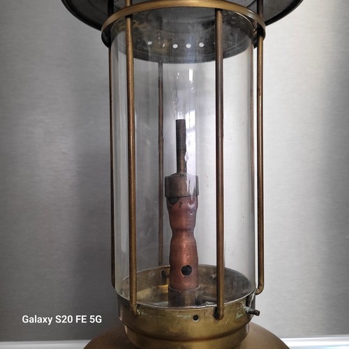 lampe pétrole ancienne Tito Landi Titus Pression Cuivre Et Verre - Imagen 18 de 21