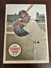 1967   Topps Pin-Up 5 x 7 Poster  #27  JOE TORRE   HOF Atlanta Braves Vintage