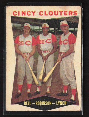 Cincy Clouters Gus Bell / Frank Robinson / Jerry Lynch 1960 Topps #352 TYW6