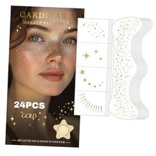 Glitter Freckles, 24PCS Glitter Freckles Face Tattoo, Sparkle Freckles for Gold