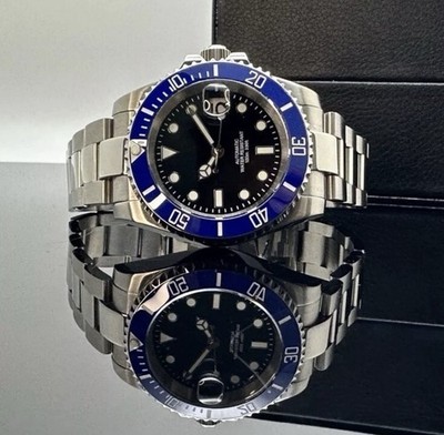 Custom 40mm  Cookie Monster  Sub Mod Watch Oyster Band w/ NH35 Automatic