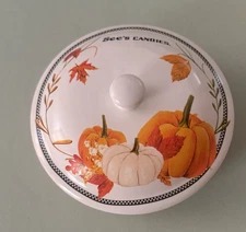 See's Candies Candy Dish Fall Halloween Pumpkin  Thanksgiving 12oz
