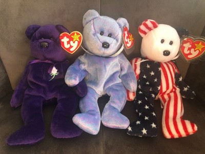 Ty Beanie Babies Collection Bären  mit Tags,  Sammlerstücke, unbespielt