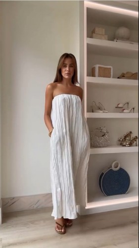 Neu Zara ZW Collection strukturiertes trägerloses Sommerkleid Gr. M 10 - 12 UVP 69,99 € - Bild 3 von 11