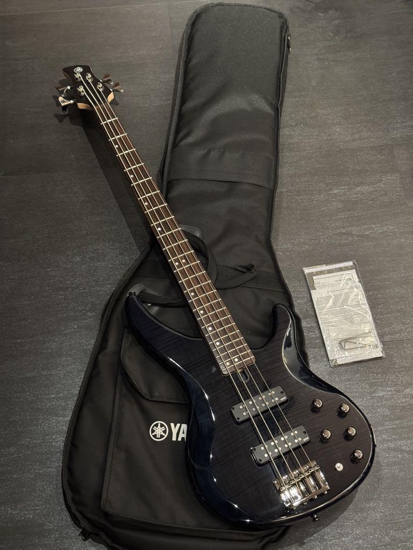 Yamaha TRBX604FM Bass Guitar Translucent Black with Gig Bag