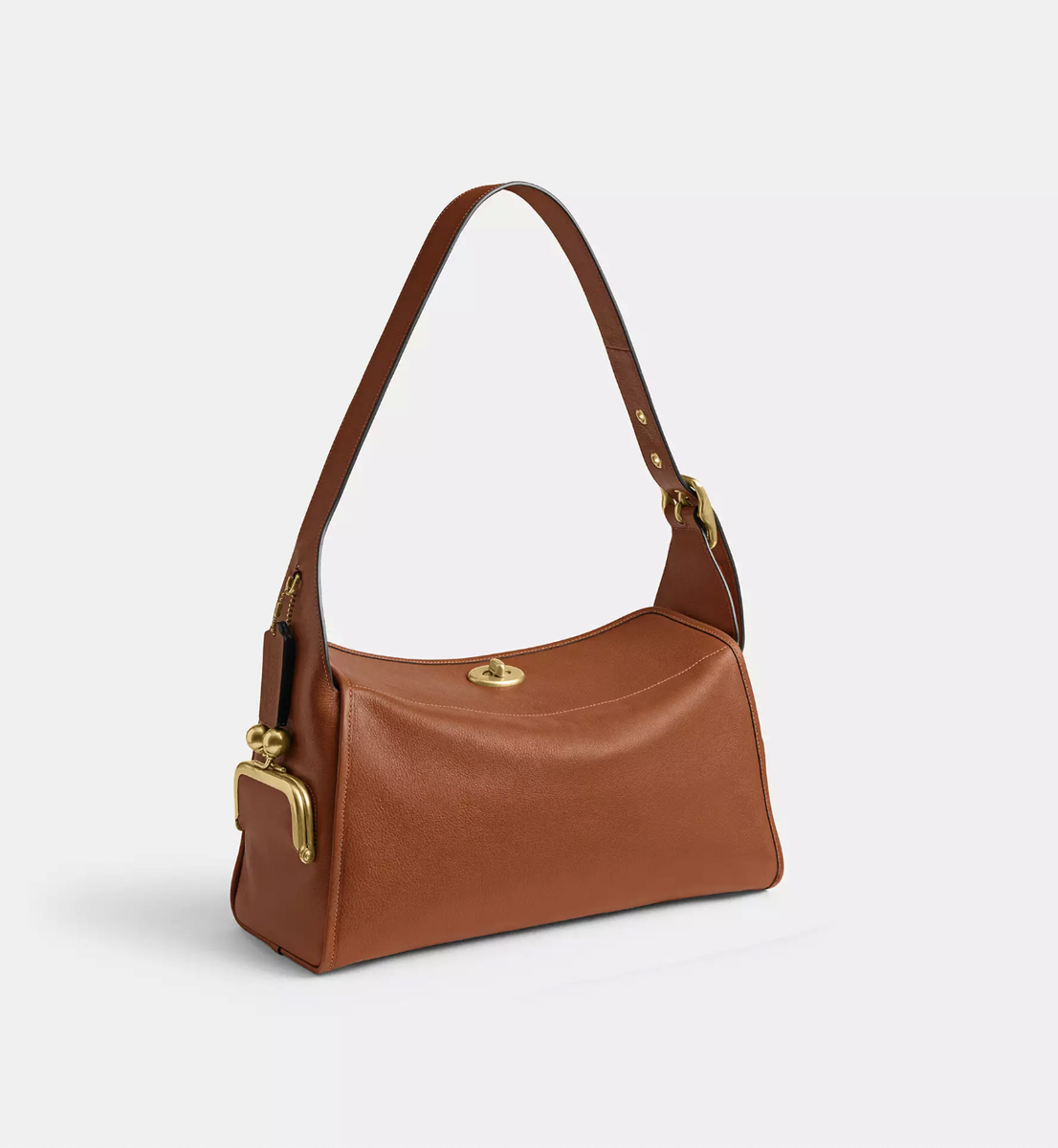 Coach Official Turnlock Haversack Bag CDZ12 B4YU1 Brass/Amber