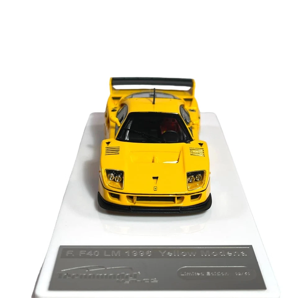Modellino Auto Tecnomodel 1/43 Ferrari F40 LM 1996 Press Version Giallo Moden... - Immagine 2 di 4