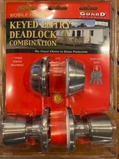 NEW Mobile Home Lockset Door Lock & Deadbolt Stainless Steel Keyed Alike