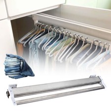 Edelstahl Ausziehbare Kleiderstange Kleiderbügel-Auszug Hosen Kleiderbügelhalter