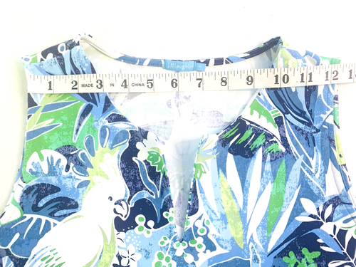 J. McLaughlin Woman M Catalina Cloth Sun Dress Sleeveless Knee Length Blue Beach - Picture 8 of 13