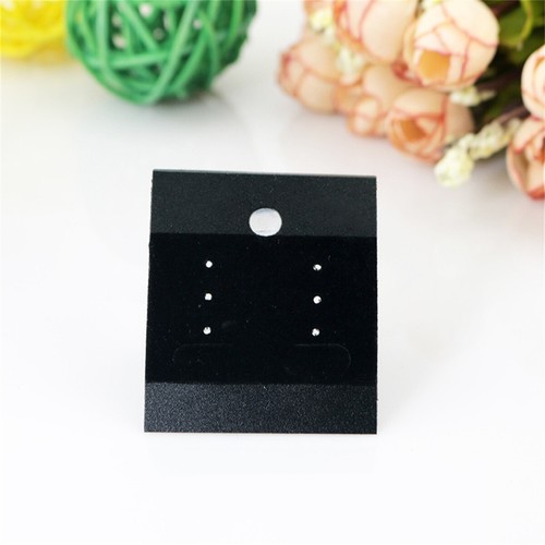 100Pcs Jewelry Earring Ear Studs Hanging Display Holder Hang Cards Black 4.3*5.2 - Picture 3 of 7