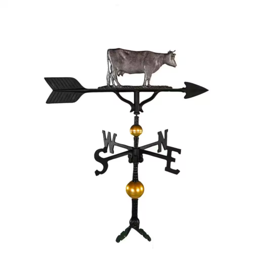 32 In. Deluxe Swedish Iron Cow Weathervane - Picture 7 of 12