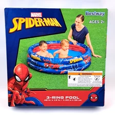 Marvel Spider-Man 3-ring kids Pool Inflatable New in Sealed Box