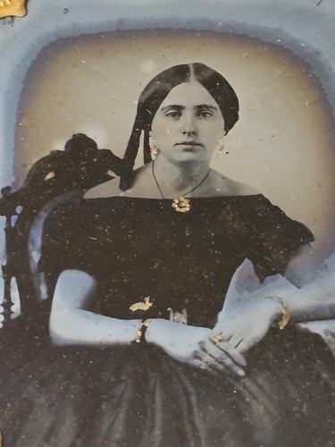 6 Sixth Plate Cased Antique Ambrotype Portraits 19th Century Victorian Women - Picture 7 of 19