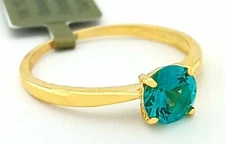 GENUINE 1.14 Cts PARAIBA TOURMALINE RING 10K GOLD -Free Certificate Appraisal