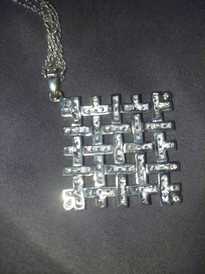 Collar de malla tejida Epiphany Diamonique Foto 2 de 4