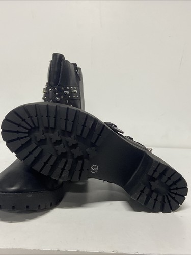 Womens Boohoo Chucky Boots STUDDED CHUNKY HIKER BOOTS UK 5 - 第 4/4 張圖片
