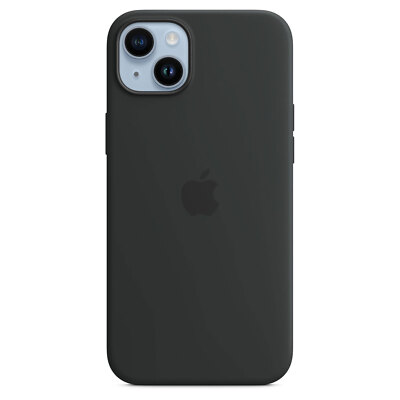 Apple iPhone 14Plus Silicone Case Schutzhülle mit MagSafe Schwarz Gratis Versand