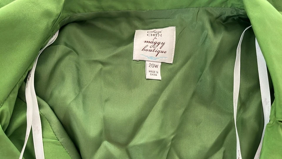 Suzi Chin - Maggie Boutique Green Cocktail Dress/Pockets! SZ 20W Cocktail Dress - Image 4 of 4