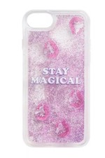 IPhone 6 7 8 9 10 11 Phone Case Stay Magical Pink White Purple Glitter Unicorns