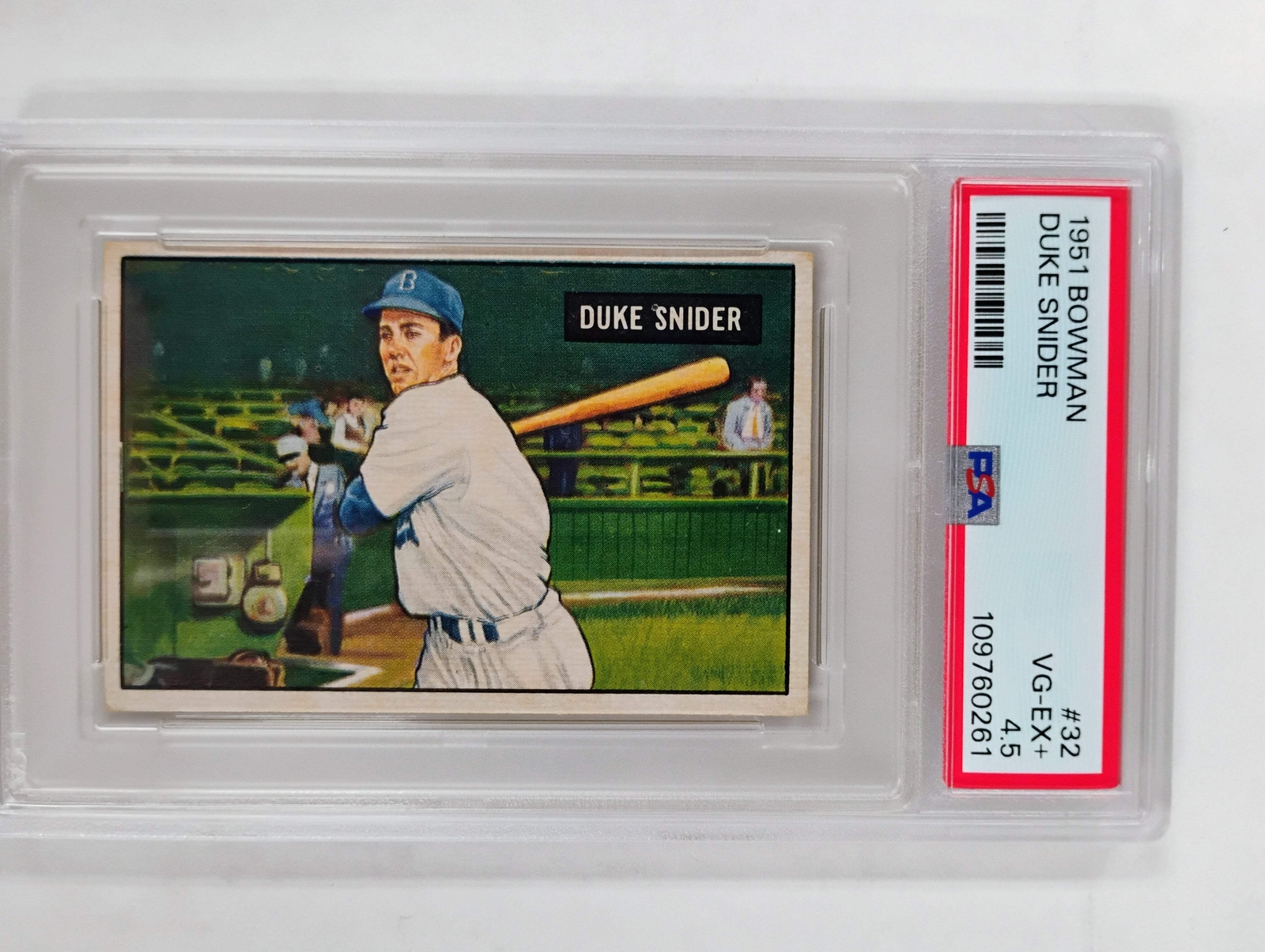 1951 Bowman Baseball Duke Snider #32 VG-EX+ PSA 4.5 Partial Set Break