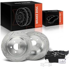 Rear Drilled Brake Rotors & Brake Pads for Ford Escape 2020-2022 Lincoln Corsair