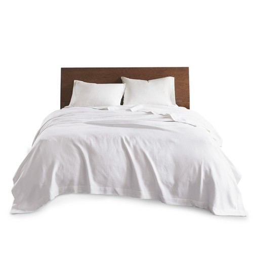 Madison Park Cotton Luxury Blanket Soft Cozy 100%Egyptian Cotton for Bed or Sofa - Picture 29 of 52