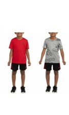 Adidas Boy's 3-Piece Set Grey/Red Size-3T B18