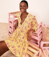 New FARM Rio Banana Sunshine Mini Dress XS