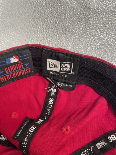 Gorra de béisbol New Era mercancía genuina roja con rayas plateadas de los Filis de colección - Imagen 9 de 10