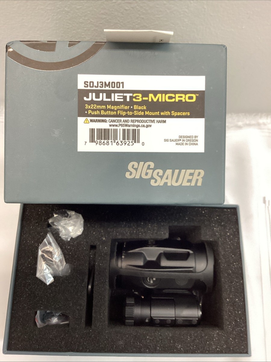 SIG SAUER Juliet-Micro 【実物】 Sig Sauer JULIET3-MICRO 3x Magnifier, 3x22mm, Push-Button