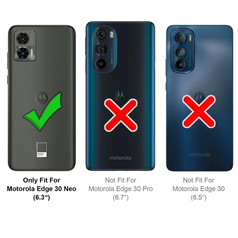 Etui Coque pour Motorola Edge 30 Neo Téléphone Portable Rabattable Livre Étui - Photo 3/4