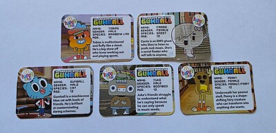 Set X5 Charakterkarten - 2018 McDonalds The Amazing World of Gumball *Rarität*