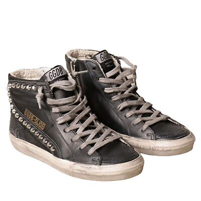 Golden Goose Slide Classic Leather Upper Studs Womens Golden Goose Slide Classic Leather Upper Studs Womens