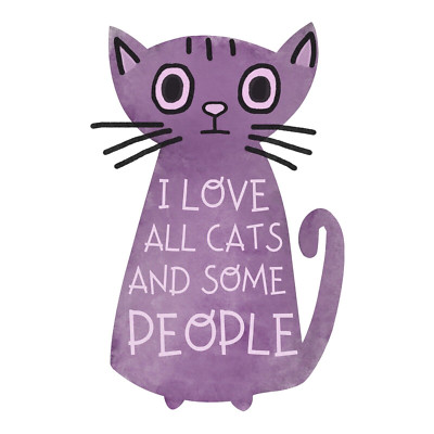 I Love All Cats Sticker Decal