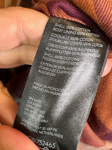 Free People Cori Waxed Jacket Small Orange We The Free Chore Shooting *Plz Read* - Picture 16 of 16