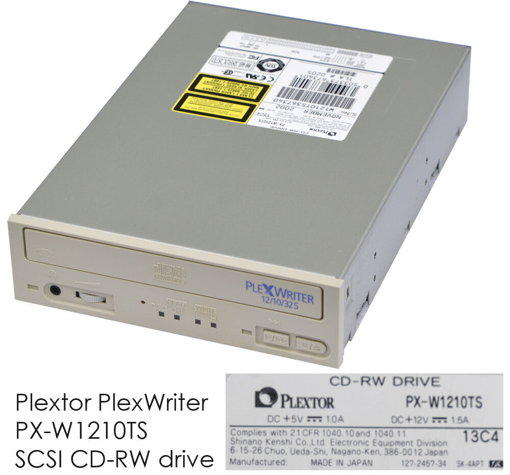 PLEXTOR PLEXWRITER PX-W1210TS SCSI CD CD-ROM CD-RW CD PLEXTOR PLEXWRITER PX-W1210TS SCSI CD CD-ROM CD-RW CD