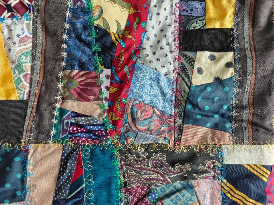 复古疯狂被子腰枕套 Sham 31.5x10.5x2 手工刺绣 — 第 4/4 张图片