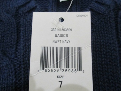 BNWT Chaps Little boys V-neck cable knit Sweater Vest, Navy, 100% cotton - Picture 6 of 8