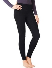 32 Degrees HEAT Women's 2 PACK Base Layer Legging Yoga Pants- Black Large